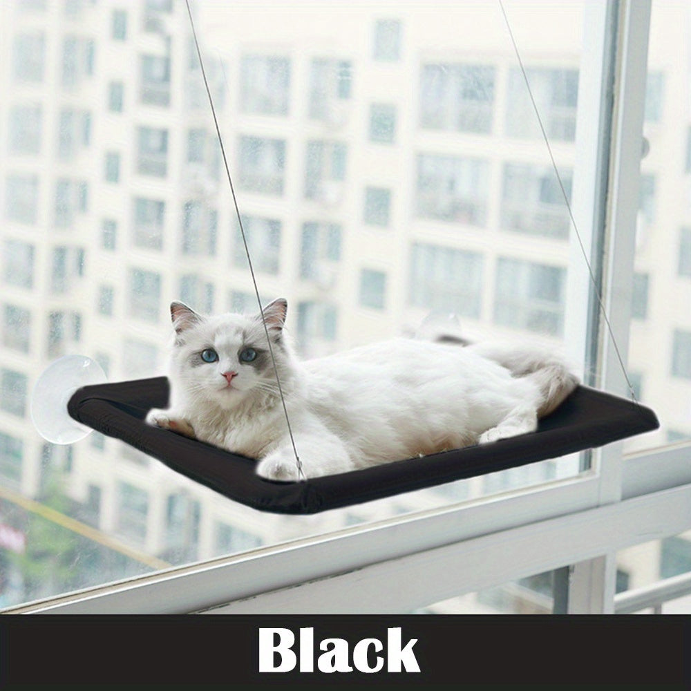 Ultra-Soft Cat Window Hammock Bed - Cozy Cloud-Like Perch for Naptime - Securely Mounted, Enhances Cats' View - Space-Saving Solution for Cat Lovers