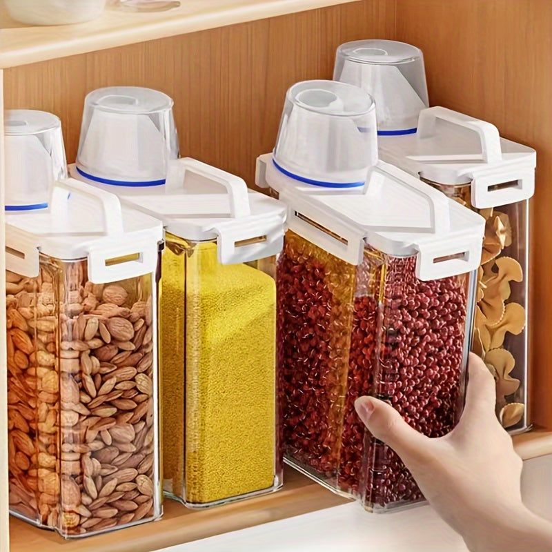 Insect-Proof & Moisture-Proof Sealed Storage Container with Lid - Portable, Leak-Proof Food Storage Box for Grain, Nuts, Flour, and Rice - Kitchen Organizer