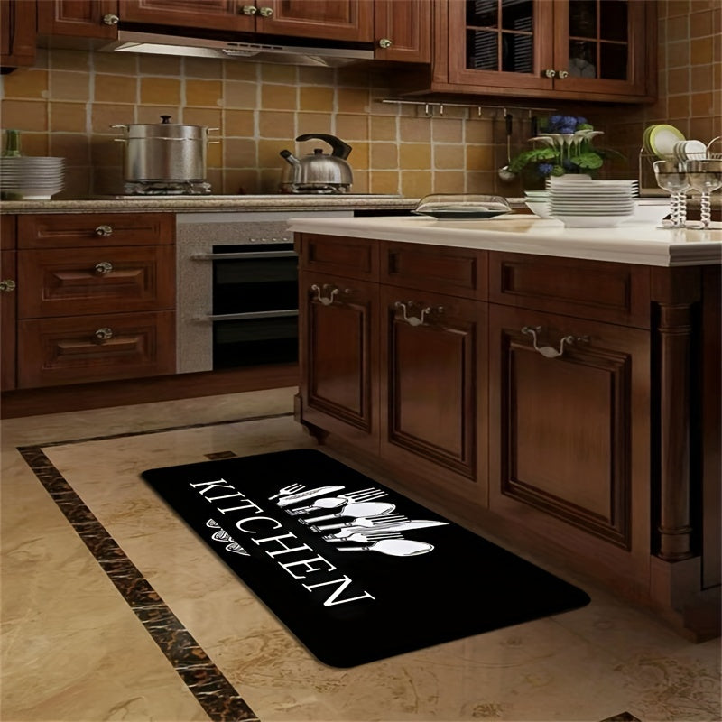 Soft Cushioned Anti-Fatigue Kitchen Rug - Waterproof, Non-Slip, Absorbent Floor Mat - Machine Washable Runner for Living Room, Bedroom, Hallway, Bathroom & Laundry