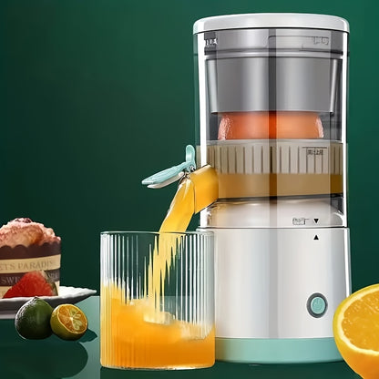 Portable Quick-Serve Juicer - USB Rechargeable Travel Cup with Automatic Pulp Separation - Hassle-Free Orange Juice Maker, BPA-Free, Stylish Kitchen Essential