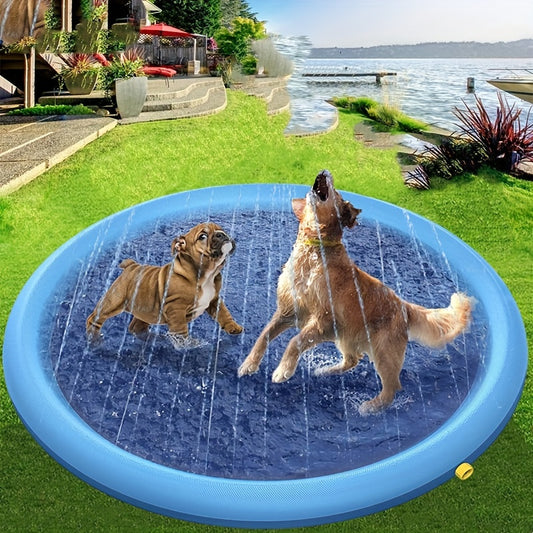 Thick & Durable Pet Spray Pad - Quick-Fill Dog Bath Pool for Summer - Portable, Leak-Proof, Cooling Water Tub - Perfect Outdoor Toy for Dogs, Cats & Small Pets