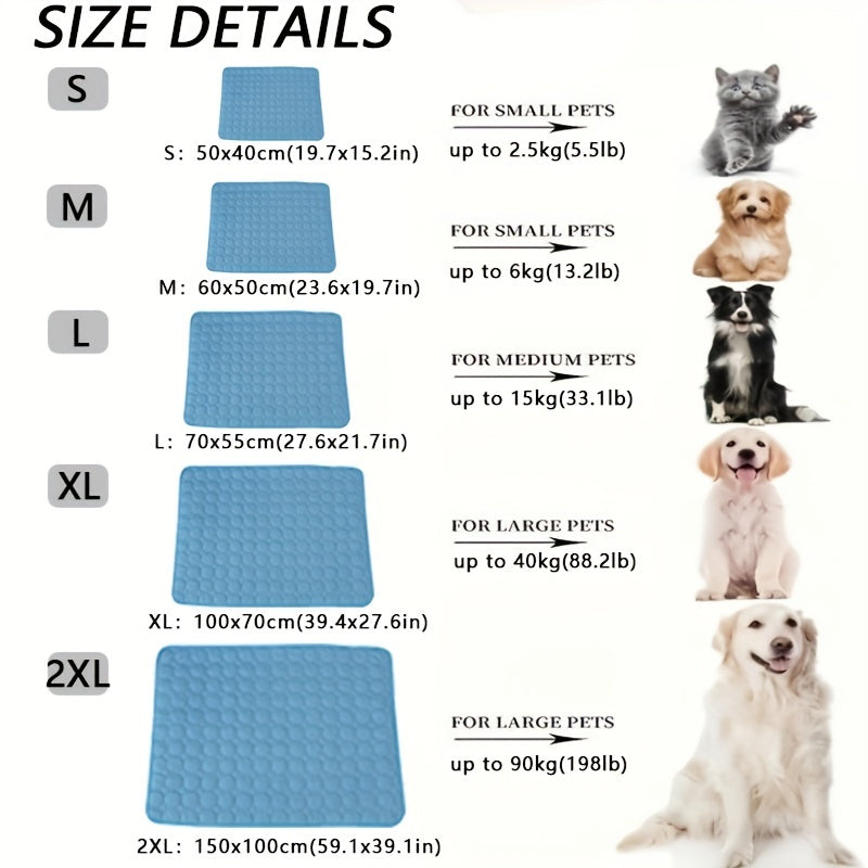 CoolPet Rapid Cooling Mat - Non-Toxic, Reusable & Foldable Pet Cooling Pad - Perfect for Dogs & Cats - Ideal for Summer Indoor/Outdoor Use - Comfortable & Easy to Clean - Sizes for Small to Large Pets