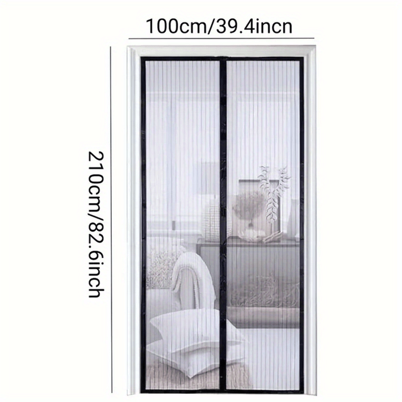 Magnetic Screen Door - Seamless Self-Sealing Design, Heavy Duty Pest Blocker - Kid & Pet Friendly, Hands-Free Entry - Durable Mesh for 36x82in/39x82in Doors