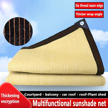 High-Density Sunshade Net for Outdoor Comfort - 90% UV Protection, Breathable - Ideal for Backyard, Patio, Pool - No Extra Ties Needed