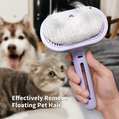 Cat Steam Brush - Multifunctional Pet Grooming Tool for Shedding and Cleaning - Steamy Brush for Cats and Dogs - Hair Brush and Massager