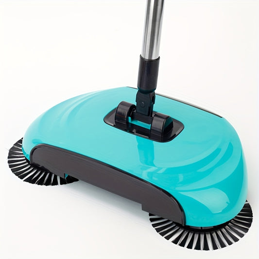 3-in-1 Multifunctional Hand Push Sweeper Vacuum Cleaner - Sweeping & Mopping Machine for Garbage, Pet Hair, and Dust - Dry & Wet Use - Suitable for Hardwood & Ceramic Tiles - Includes 1/2/5/10 Cloths