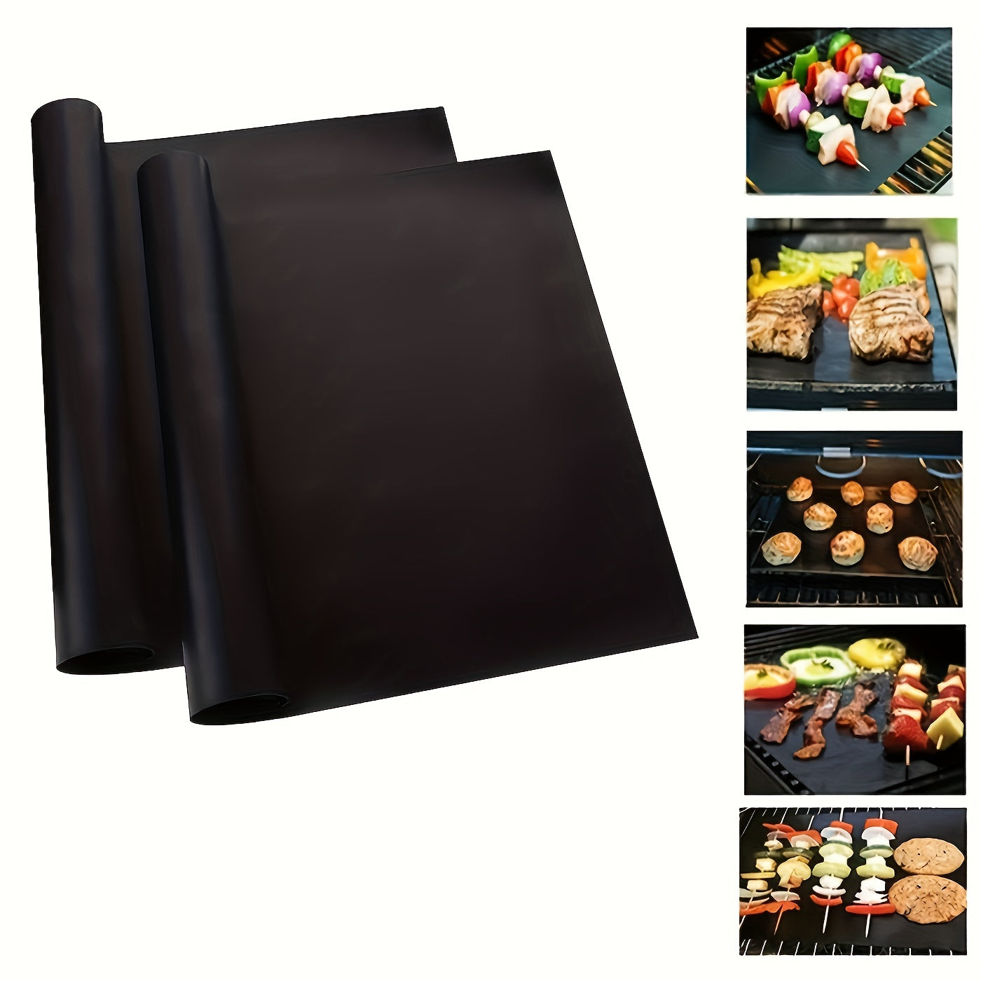 2-Pack Non-Stick Oven Liners - Heavy Duty, Reusable & Heat Resistant Mats - Perfect for Electric & Gas Ovens, BBQ Grills, and Vacation Cooking - BPA & PFOA Free, Easy Clean, Ideal Party Favors & BBQ Accessories