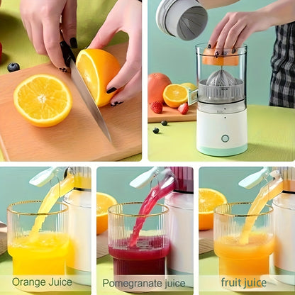 Portable Quick-Serve Juicer - USB Rechargeable Travel Cup with Automatic Pulp Separation - Hassle-Free Orange Juice Maker, BPA-Free, Stylish Kitchen Essential