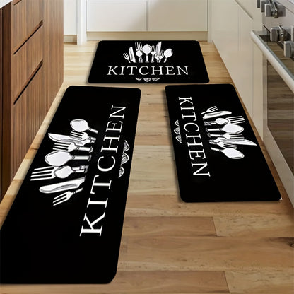 Soft Cushioned Anti-Fatigue Kitchen Rug - Waterproof, Non-Slip, Absorbent Floor Mat - Machine Washable Runner for Living Room, Bedroom, Hallway, Bathroom & Laundry