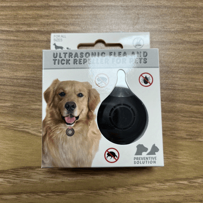 Rechargeable Ultrasonic Flea & Tick Repeller - Effective Bug, Mosquito & Insect Repellent for Cats and Dogs - USB Charging, Long-Lasting Battery - Automatic Protection for Your Pet