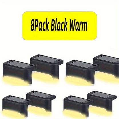 8 Packs Solar Step Lights, For Fence Steps Stairs Decks Fences Paths Patio Pathway