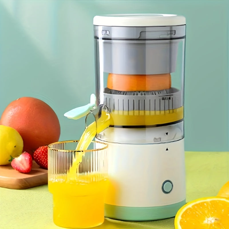 Portable Quick-Serve Juicer - USB Rechargeable Travel Cup with Automatic Pulp Separation - Hassle-Free Orange Juice Maker, BPA-Free, Stylish Kitchen Essential