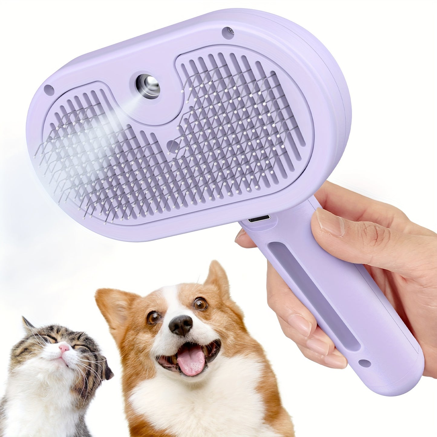 Cat Steam Brush - Multifunctional Pet Grooming Tool for Shedding and Cleaning - Steamy Brush for Cats and Dogs - Hair Brush and Massager