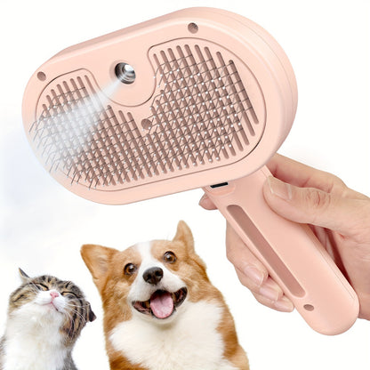 Cat Steam Brush - Multifunctional Pet Grooming Tool for Shedding and Cleaning - Steamy Brush for Cats and Dogs - Hair Brush and Massager