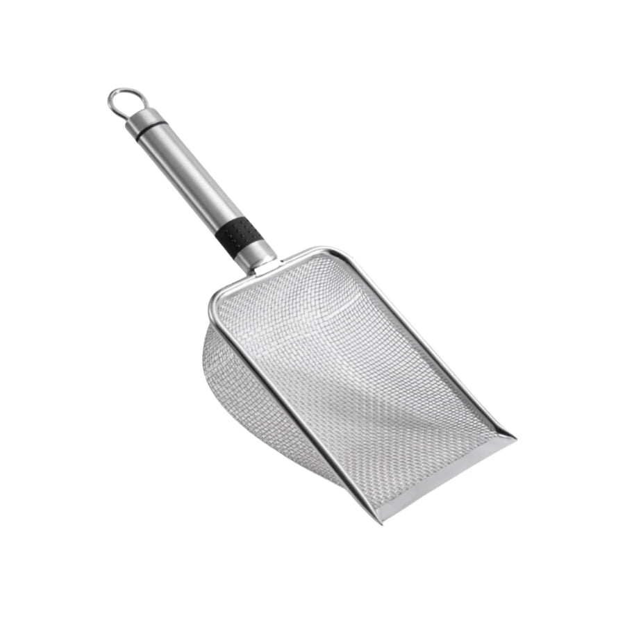 Durable Metal Cat Litter Scoop - Aluminum Alloy with Stainless Steel Handle - Pet Cleaning Tool & Poop Shovel