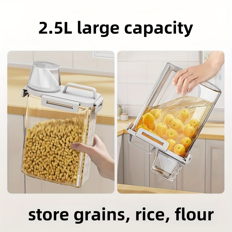 Insect-Proof & Moisture-Proof Sealed Storage Container with Lid - Portable, Leak-Proof Food Storage Box for Grain, Nuts, Flour, and Rice - Kitchen Organizer