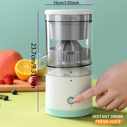 Portable Quick-Serve Juicer - USB Rechargeable Travel Cup with Automatic Pulp Separation - Hassle-Free Orange Juice Maker, BPA-Free, Stylish Kitchen Essential