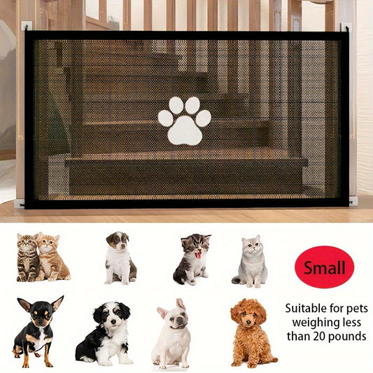 Secure Portable Pet Safety Gate - Quick-Fold Mesh Fence for Dogs - Adjustable, Childproof, Durable for Hallways, Doorways, and Staircases