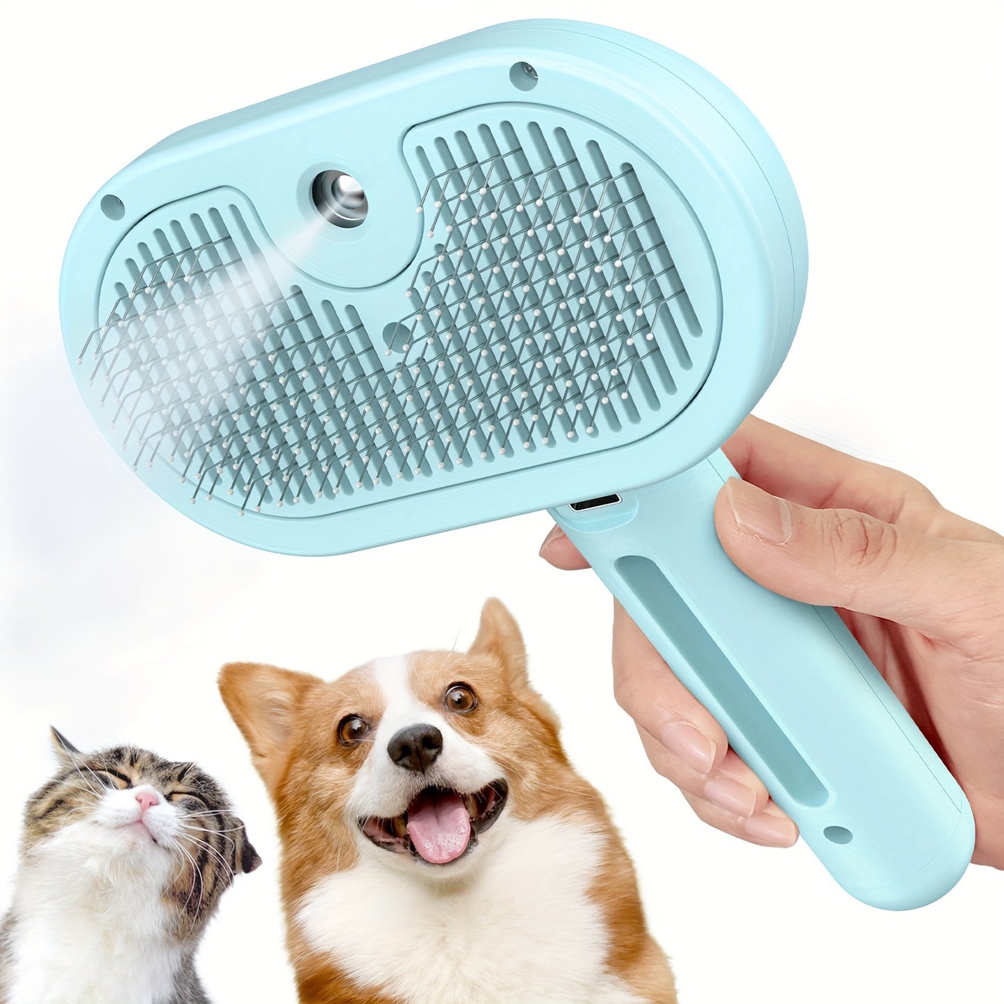 Cat Steam Brush - Multifunctional Pet Grooming Tool for Shedding and Cleaning - Steamy Brush for Cats and Dogs - Hair Brush and Massager