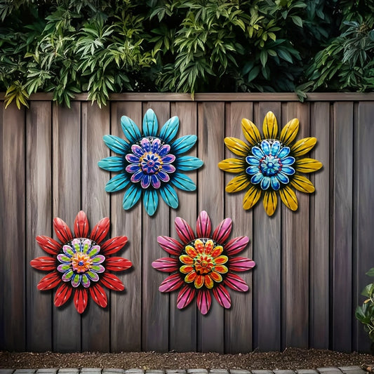 Metal Flower Craft Decorations - Versatile Home, Garden, Party, and Wedding Decor - Ideal for Wall, Courtyard, Bedroom, and Living Room - Available in 1pc or 4pcs